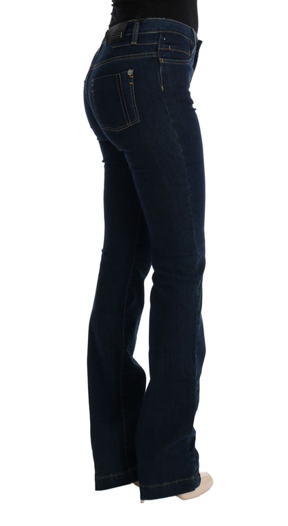 Blue CoSTUME NATIONAL C’N’C cotton bootcut flared jeans