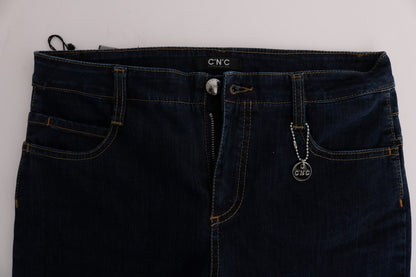 Blue CoSTUME NATIONAL C’N’C cotton bootcut flared jeans