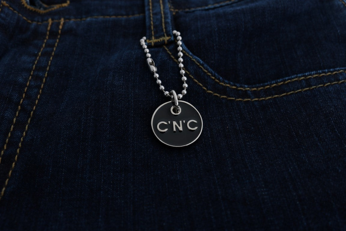 Blue CoSTUME NATIONAL C’N’C cotton bootcut flared jeans