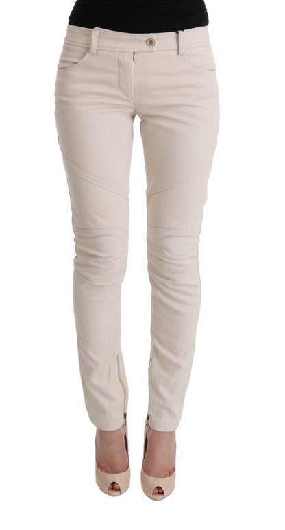 Ermanno Scervino white slim fit cotton jeans