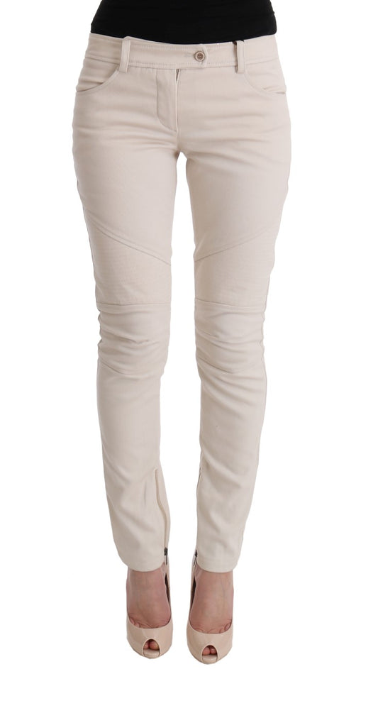 Ermanno Scervino white slim fit cotton jeans