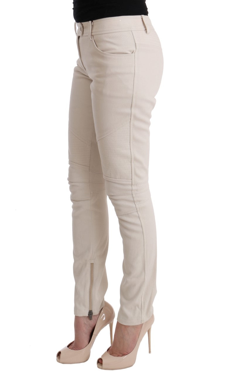 Ermanno Scervino white slim fit cotton jeans