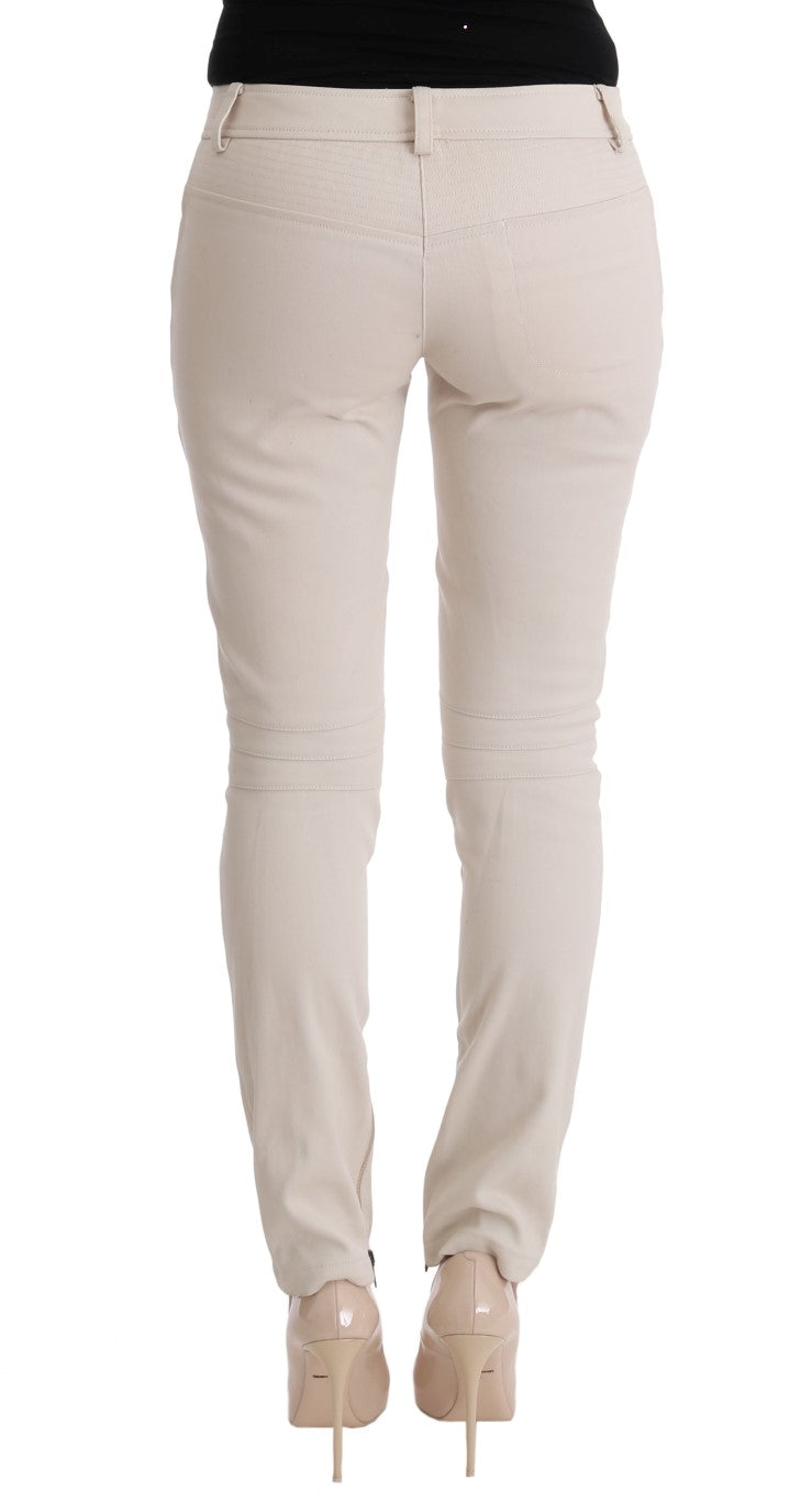 Ermanno Scervino white slim fit cotton jeans