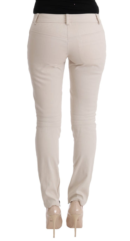 Ermanno Scervino white slim fit cotton jeans