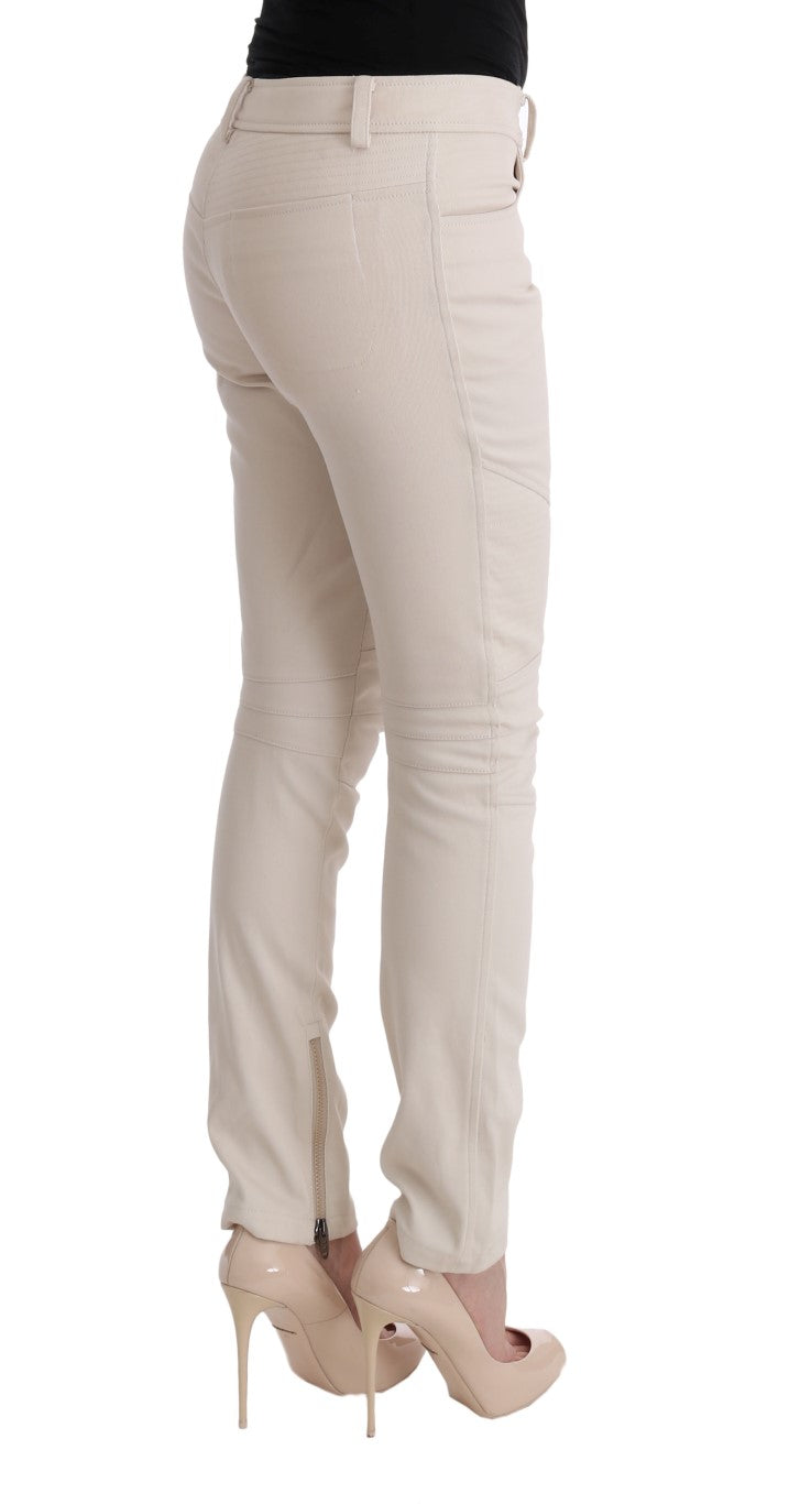 Ermanno Scervino white slim fit cotton jeans