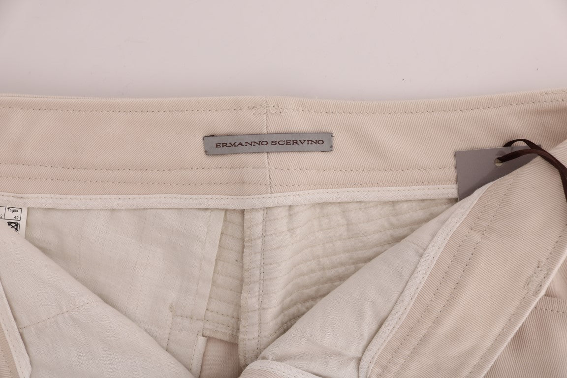 Ermanno Scervino white slim fit cotton jeans