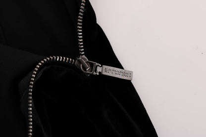 Ermanno Scervino black slim fit velvet pants