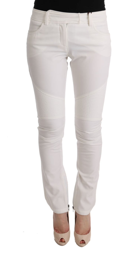 Ermanno Scervino white slim fit cotton pants