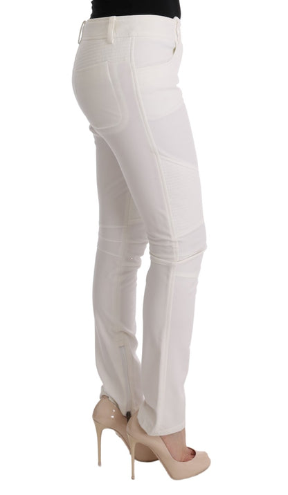 Ermanno Scervino white slim fit cotton pants