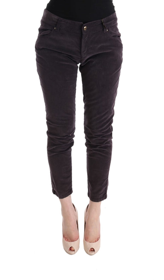 Ermanno Scervino Brown Cotton Capri Cropped Pants