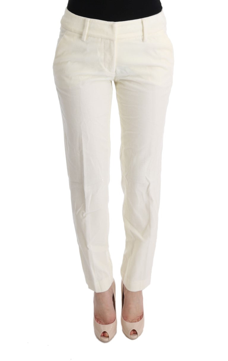 Ermanno Scervino white cotton casual pants