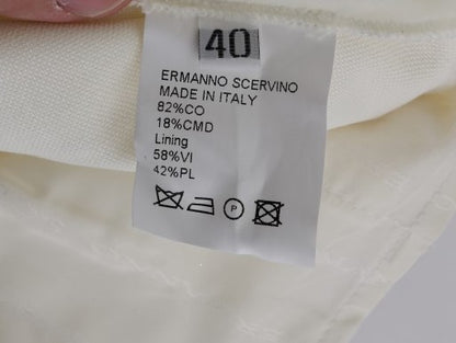 Ermanno Scervino white cotton casual pants