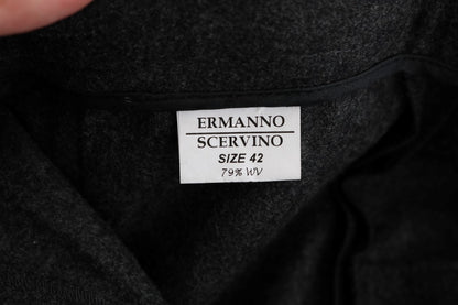 Ermanno Scervino gray virgin wool skinny casual pants