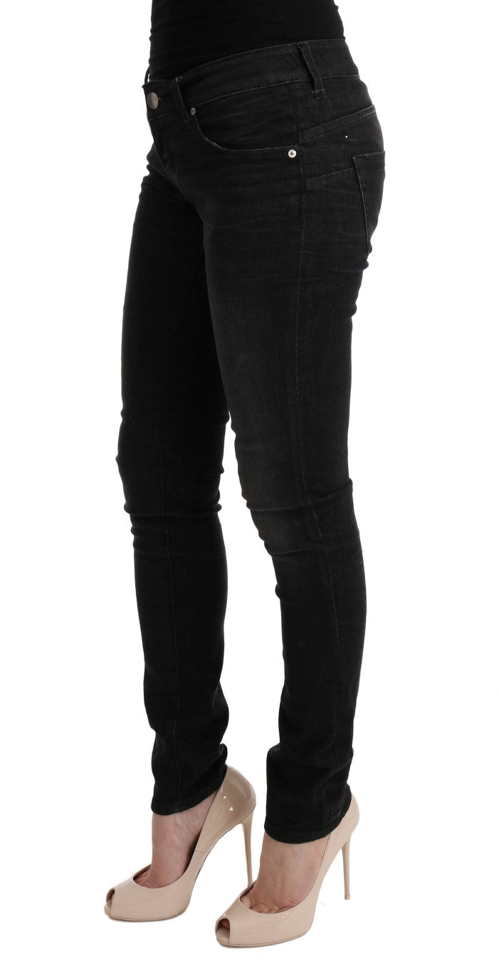 ACHT black slim fit cotton denim jeans