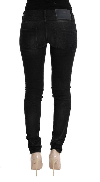 ACHT black slim fit cotton denim jeans