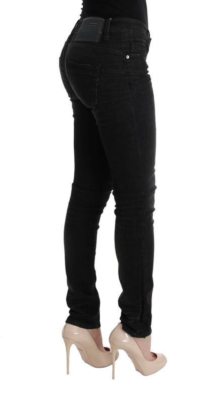 ACHT black slim fit cotton denim jeans