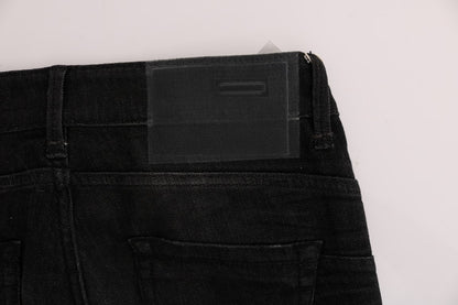 ACHT black slim fit cotton denim jeans