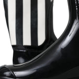 Dolce & Gabbana Black Rubber Knee High Flat Boots Shoes