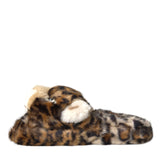 Dolce & Gabbana Brown Tiger Slippers Flats Sandals Shoes
