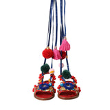 Dolce & Gabbana Multicolor Pom Pom Fur Wrap Sandals Shoes