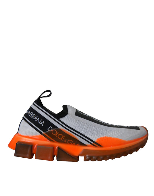 Dolce & Gabbana Sorrento slip-on sneakers in white, black and orange