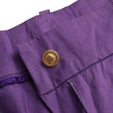 BENCIVENGA Purple Cotton MidWaist Straight Cropped Pants