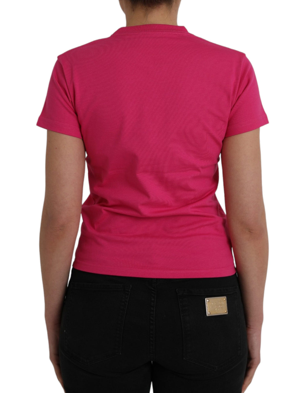 Balenciaga pink cotton crew neck T-shirt