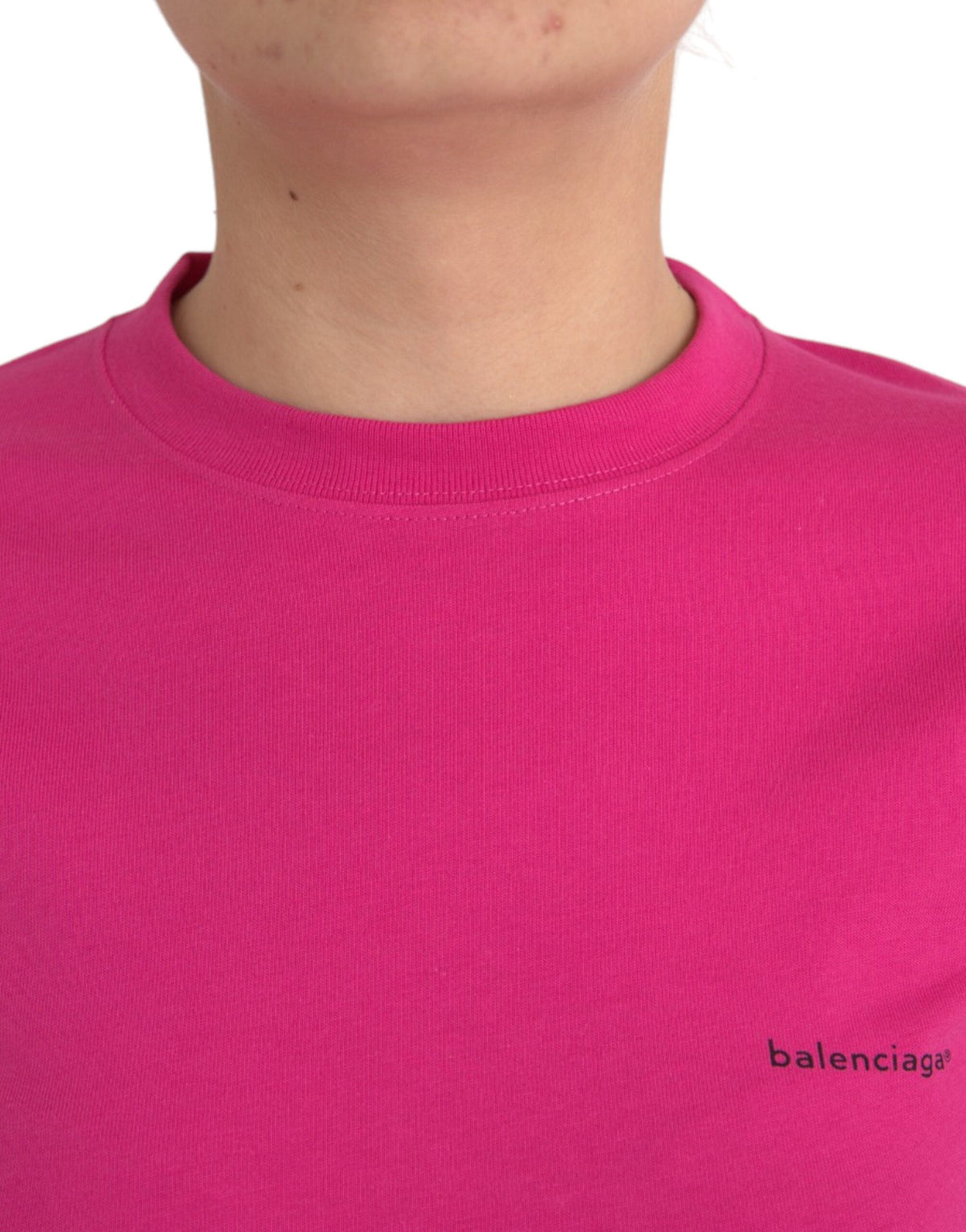 Balenciaga pink cotton crew neck T-shirt