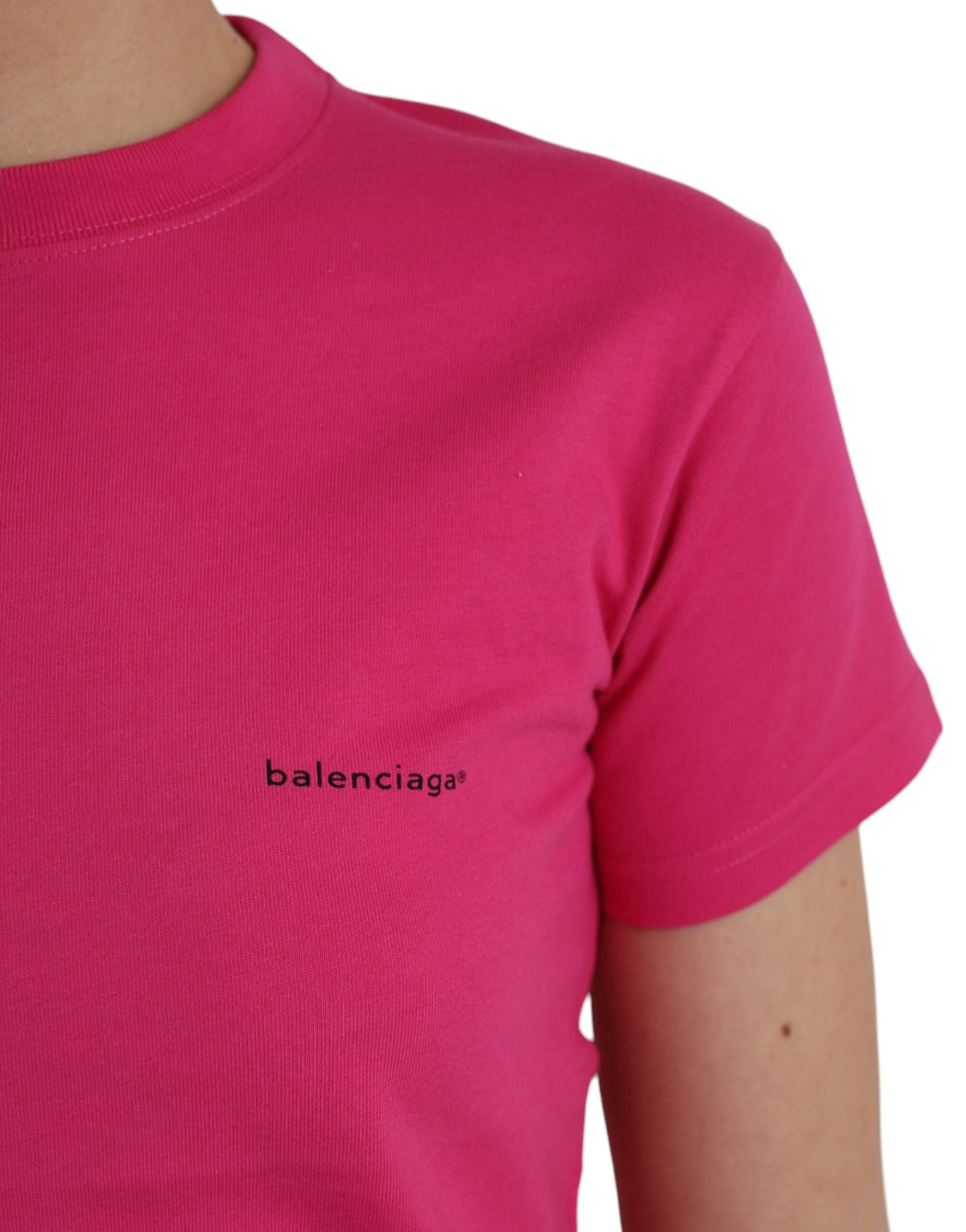 Balenciaga pink cotton crew neck T-shirt