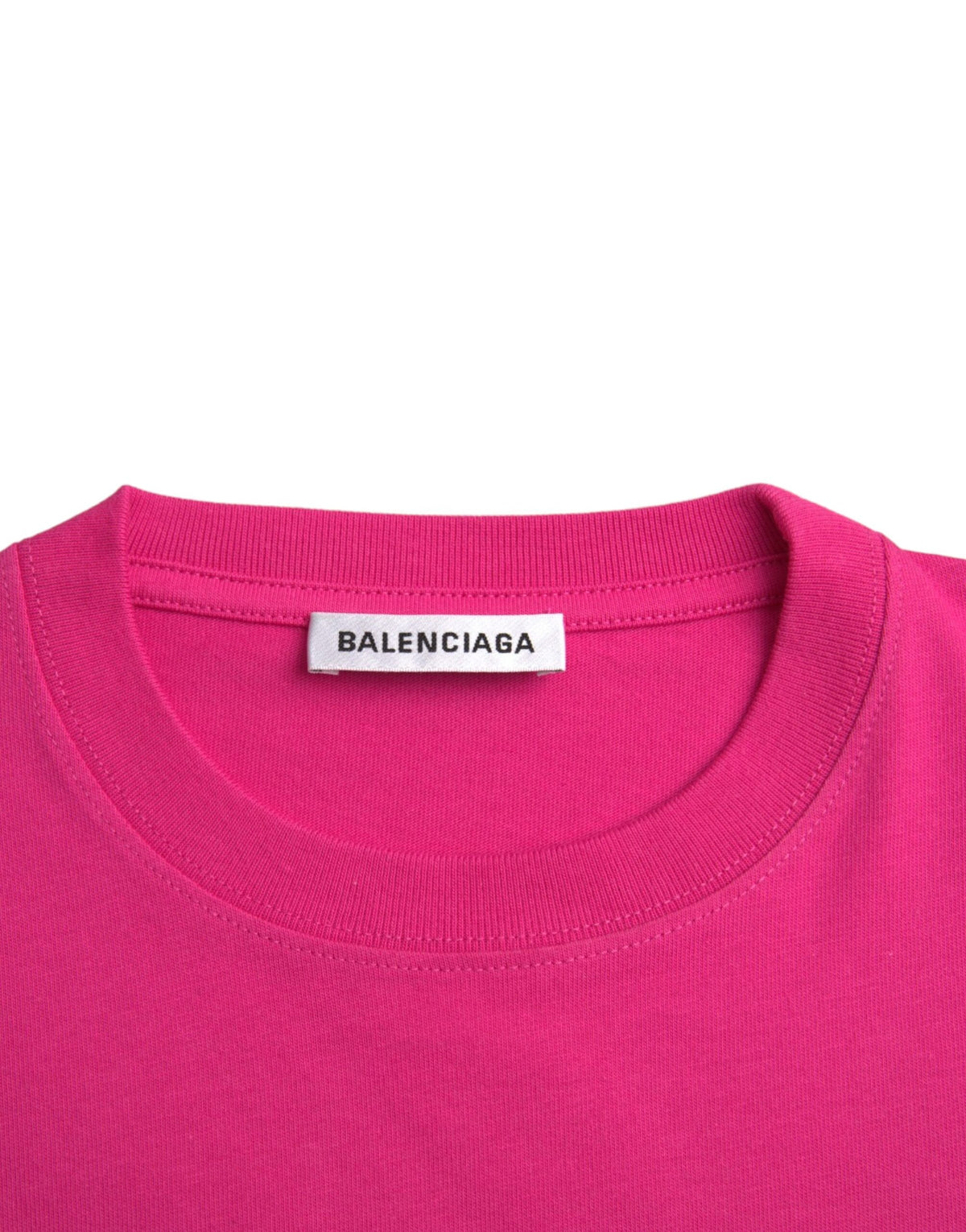 Balenciaga pink cotton crew neck T-shirt