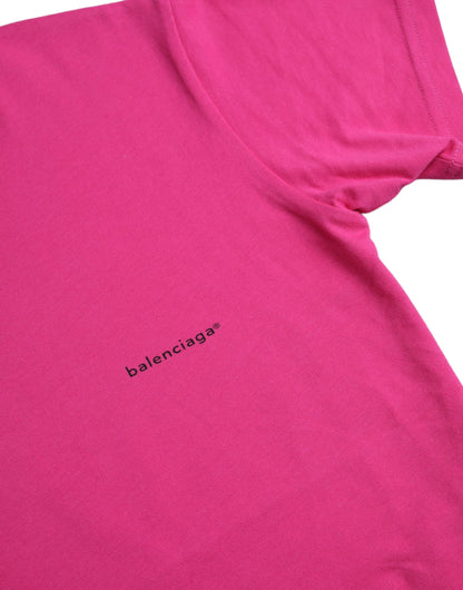 Balenciaga pink cotton crew neck T-shirt