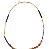 Dolce & Gabbana Black Gold Alua Wooden Beaded Logo Pendant