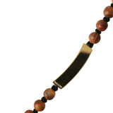 Dolce & Gabbana Black Gold Alua Wooden Beaded Logo Pendant