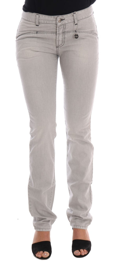 Costume National C’N’C gray wash cotton super slim jeans
