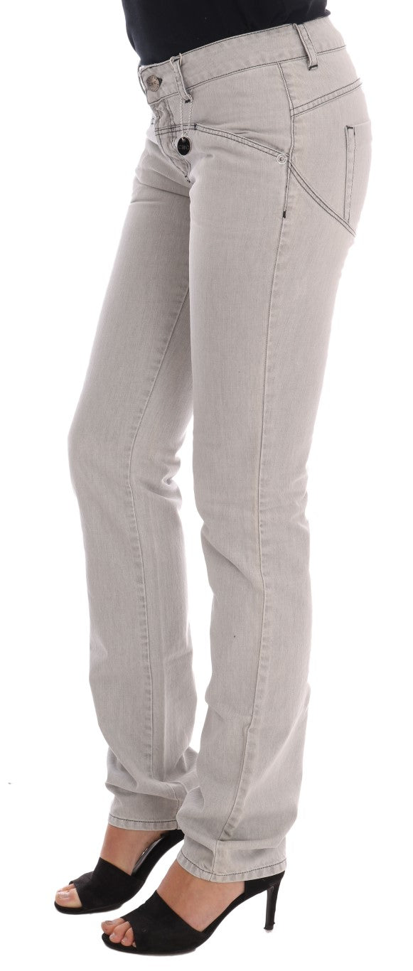 Costume National C’N’C gray wash cotton super slim jeans