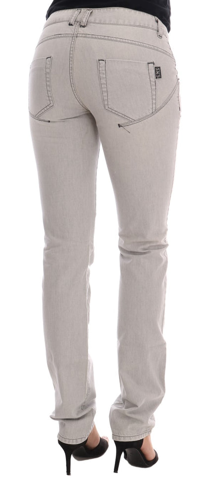 Costume National C’N’C gray wash cotton super slim jeans