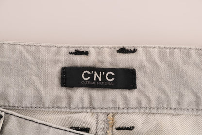 Costume National C’N’C gray wash cotton super slim jeans