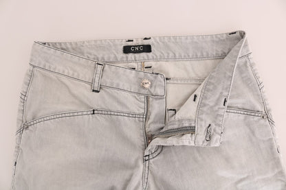 Costume National C’N’C gray wash cotton super slim jeans