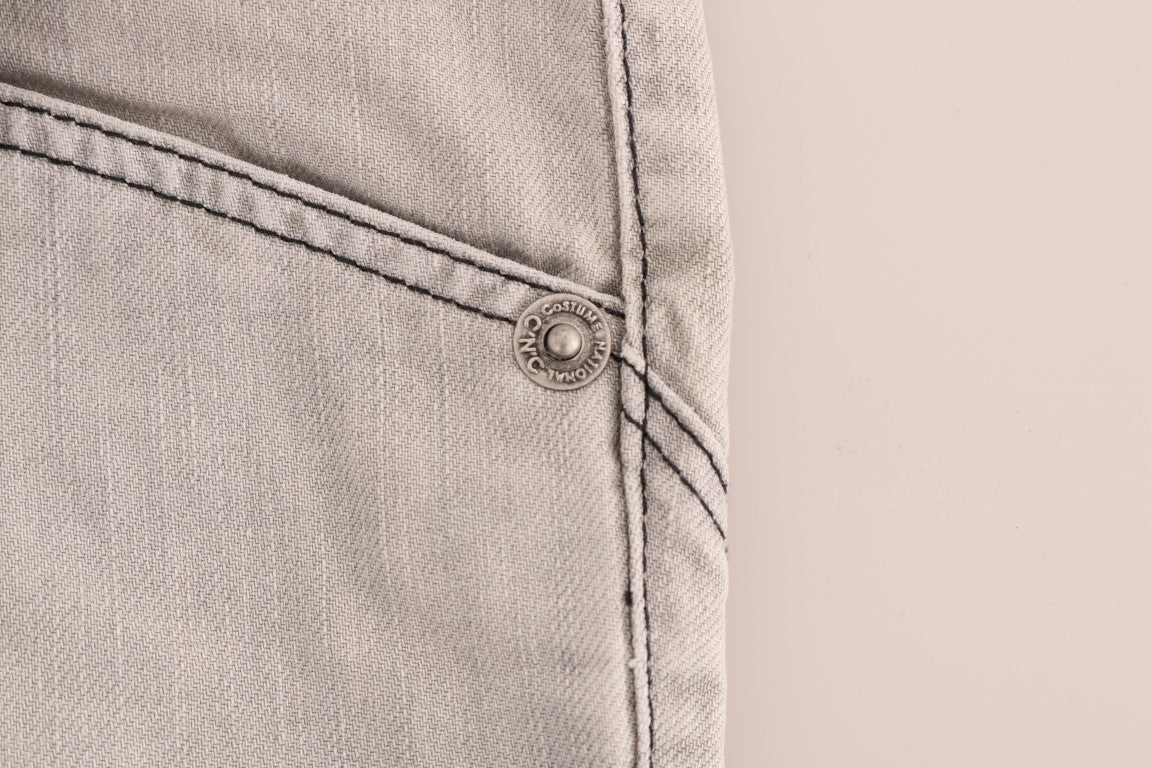 Costume National C’N’C gray wash cotton super slim jeans