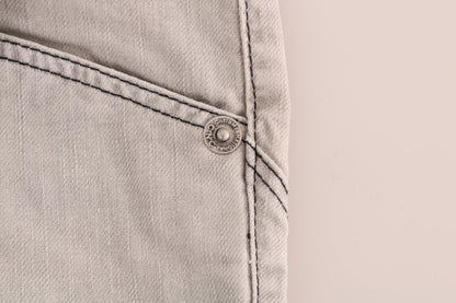 Costume National C’N’C gray wash cotton super slim jeans