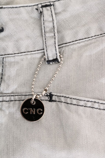 Costume National C’N’C gray wash cotton super slim jeans