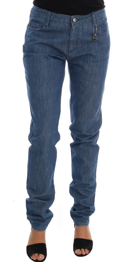 Costume National C’N’C blue wash cotton boyfriend fit jeans