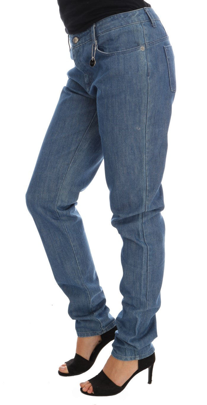 Costume National C’N’C blue wash cotton boyfriend fit jeans