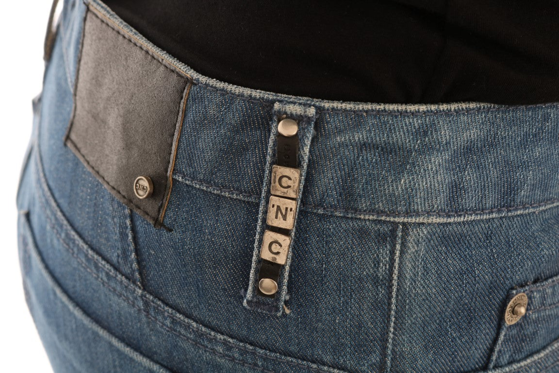 Costume National C’N’C blue wash cotton boyfriend fit jeans