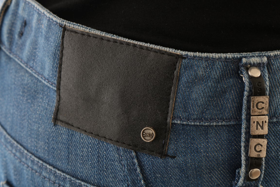 Costume National C’N’C blue wash cotton boyfriend fit jeans