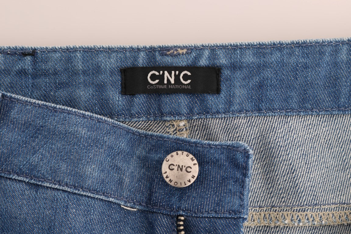 Costume National C’N’C blue wash cotton boyfriend fit jeans