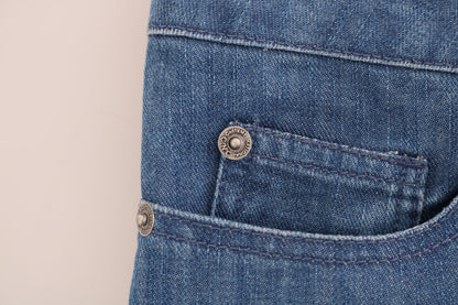 Costume National C’N’C blue wash cotton boyfriend fit jeans