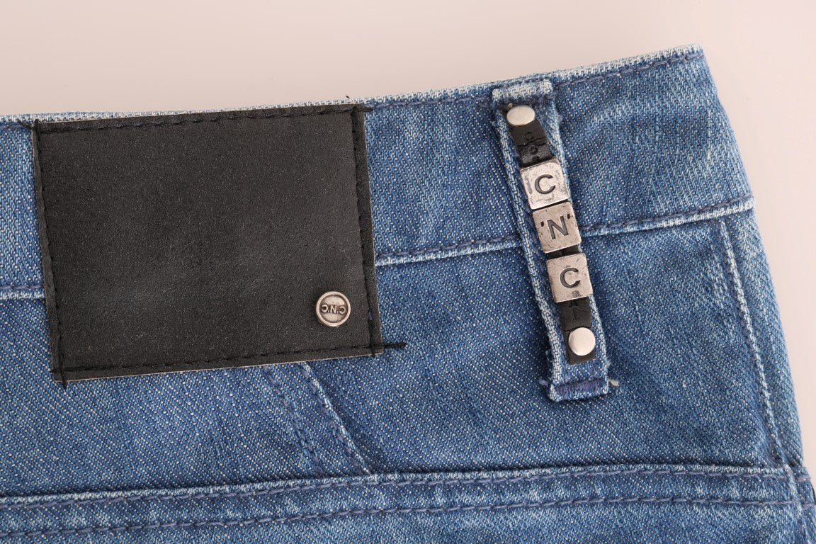 Costume National C’N’C blue wash cotton boyfriend fit jeans