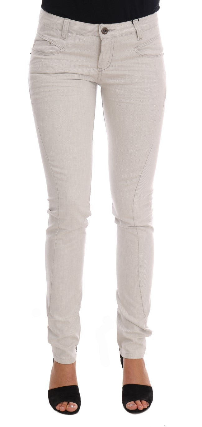 Costume National C’N’C white slim cotton stretch jeans