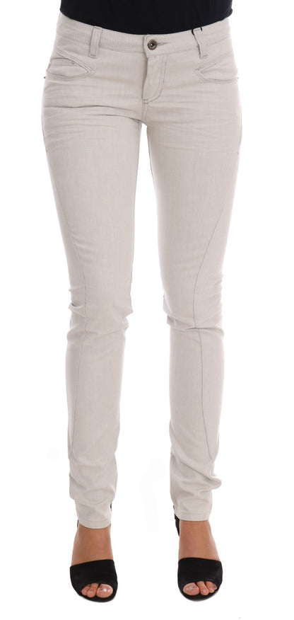 Costume National C’N’C white slim cotton stretch jeans